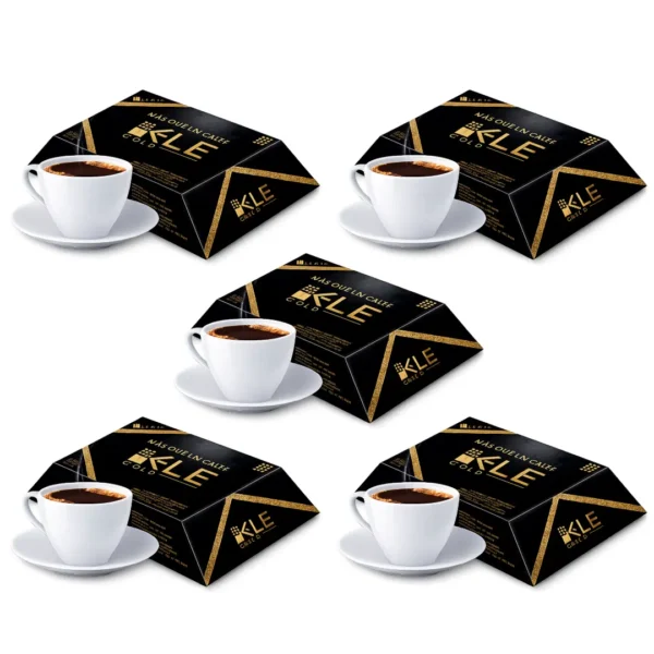 Distribución Mayorista K-LÉ Gold Café Inmunológico distribuidor de café funcional al por mayor pack 5 cajas K-LÉ Gold con 9 ingredientes naturales