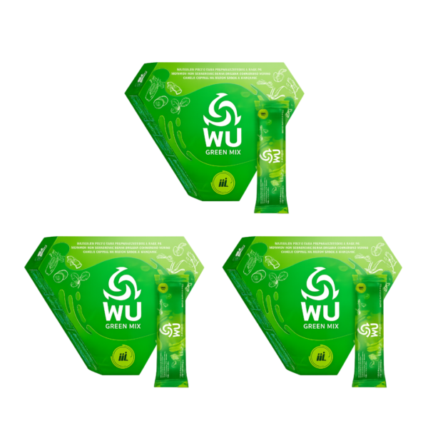Oferta Trimestral WU Green Mix Jugo Verde jugo verde en polvo precio de oferta pack 3 cajas WU Green Mix nutrición celular
