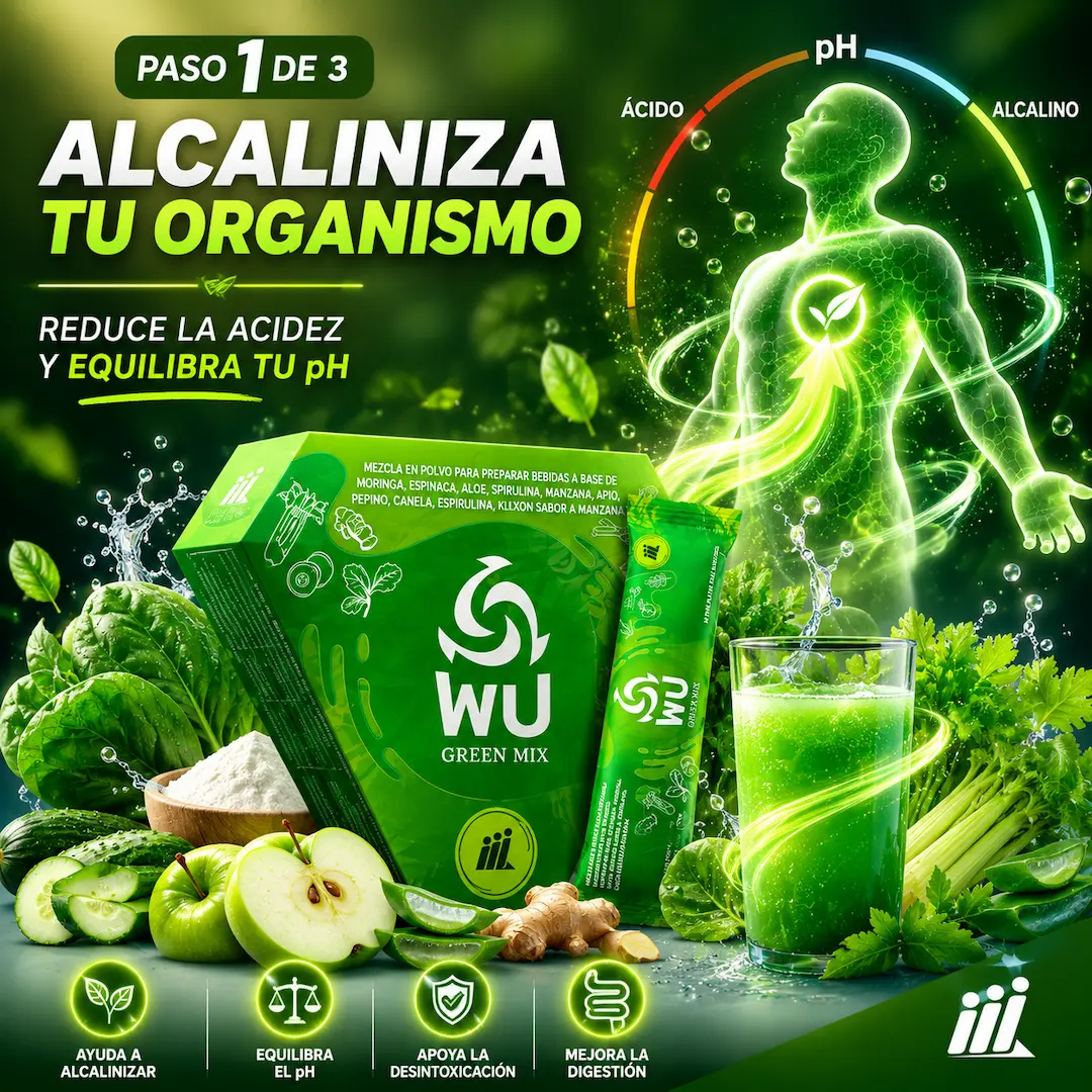 Alcalinización del cuerpo con WU! Green Mix